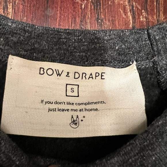 Dark grey beaded and sequin fleece crewneck - Picture 4 of 9